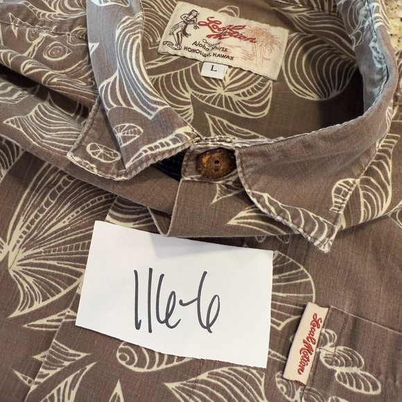 Local Motion Hawaiian tropical floral cotton short sleeve button up shirt SZ LG - Picture 8 of 9